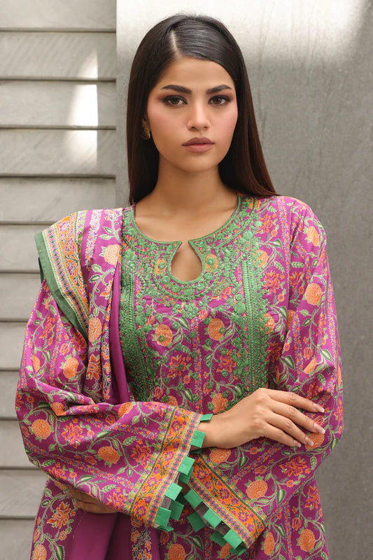 2 Piece Embroidered Cambric Shirt Dupatta