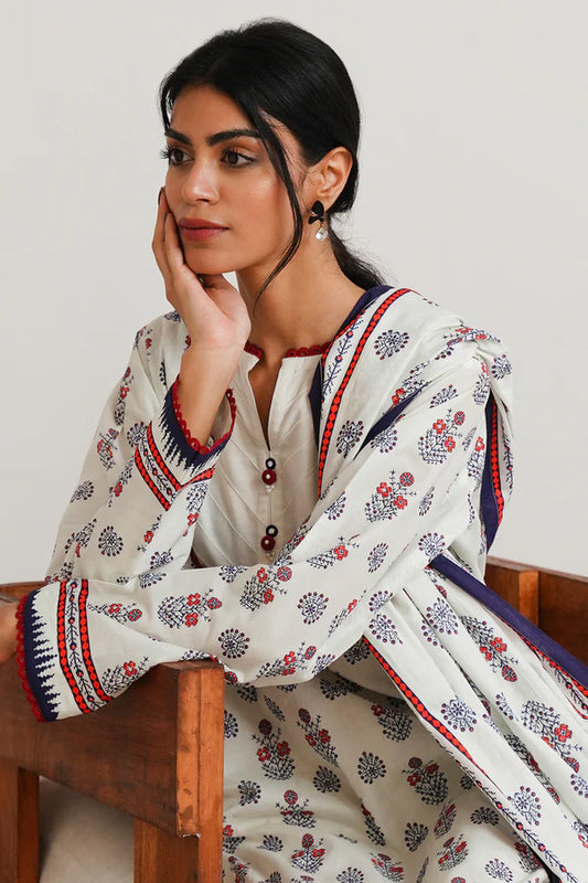 2 Piece Printed Cambric Shirt Dupatta