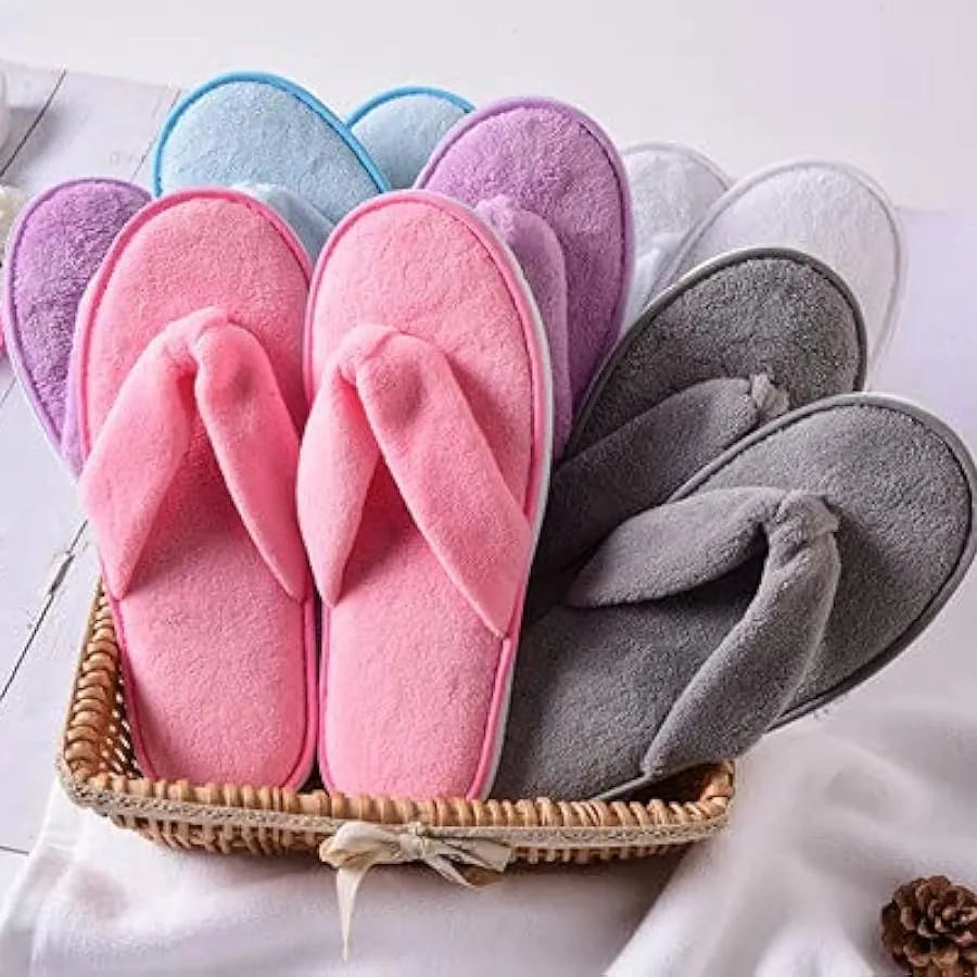 tru style Premium Top Quality Anti Slip Soft And Hot Cotton Slippers For Men and Women , Cotton Cloth Spa Slippers for Girls